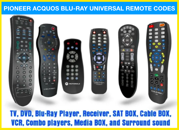 pioneer acquos blu-ray universal remote codes list