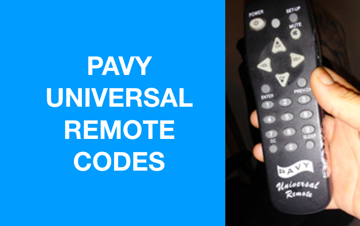 Pavy universal remote codes