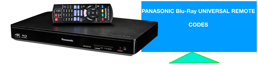 panasonic blu-ray Universal remote codes